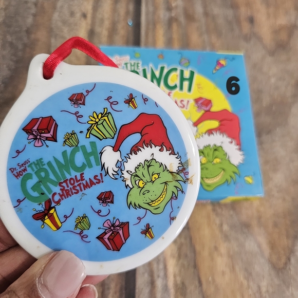 Two Dr Seuss How the Grinch Stole Christmas Ornaments Vintage 2000 - Picture 2 of 6